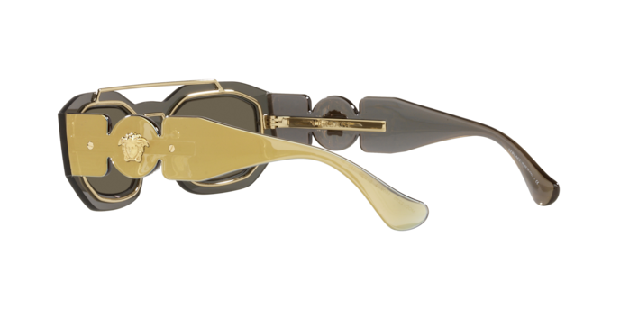 Versace Sunglasses VE2235 TRANSPARENT BROWN MIRROR GOLD