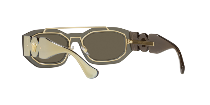 Versace Sunglasses VE2235 TRANSPARENT BROWN MIRROR GOLD