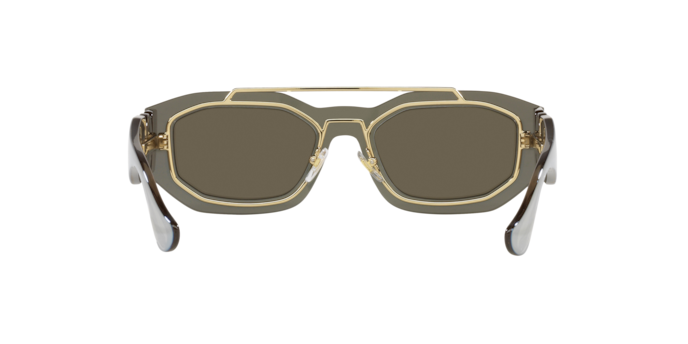 Versace Sunglasses VE2235 TRANSPARENT BROWN MIRROR GOLD