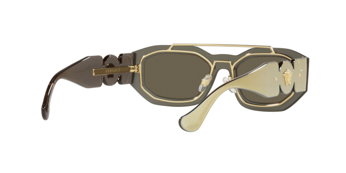 Versace Sunglasses VE2235 TRANSPARENT BROWN MIRROR GOLD