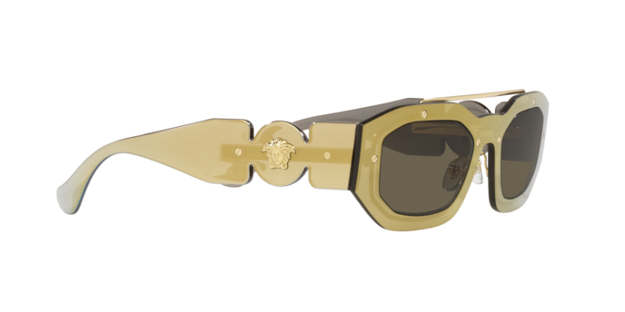 Versace Sunglasses VE2235 TRANSPARENT BROWN MIRROR GOLD