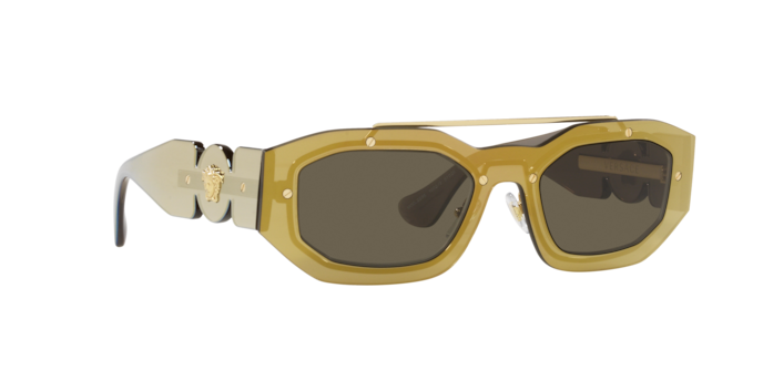 Versace Sunglasses VE2235 TRANSPARENT BROWN MIRROR GOLD