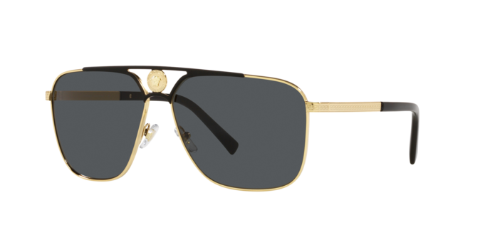 Versace VE2238 143687 Gold/Matte Black Sunglasses for Man