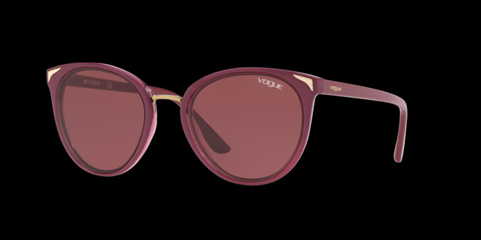 Vogue VO5230S Sunglasses - Top Dark Red/Red Transp (255575)