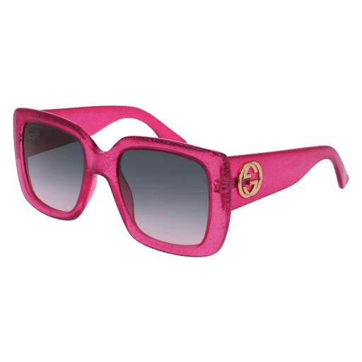 Gucci GG0141S 003 Pink Sunglasses for Woman | LookerOnline