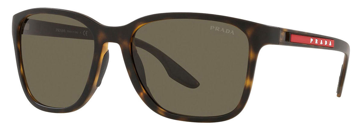 Prada Linea Rossa PS 02WS 58106H Havana Rubber Man Sunglasses