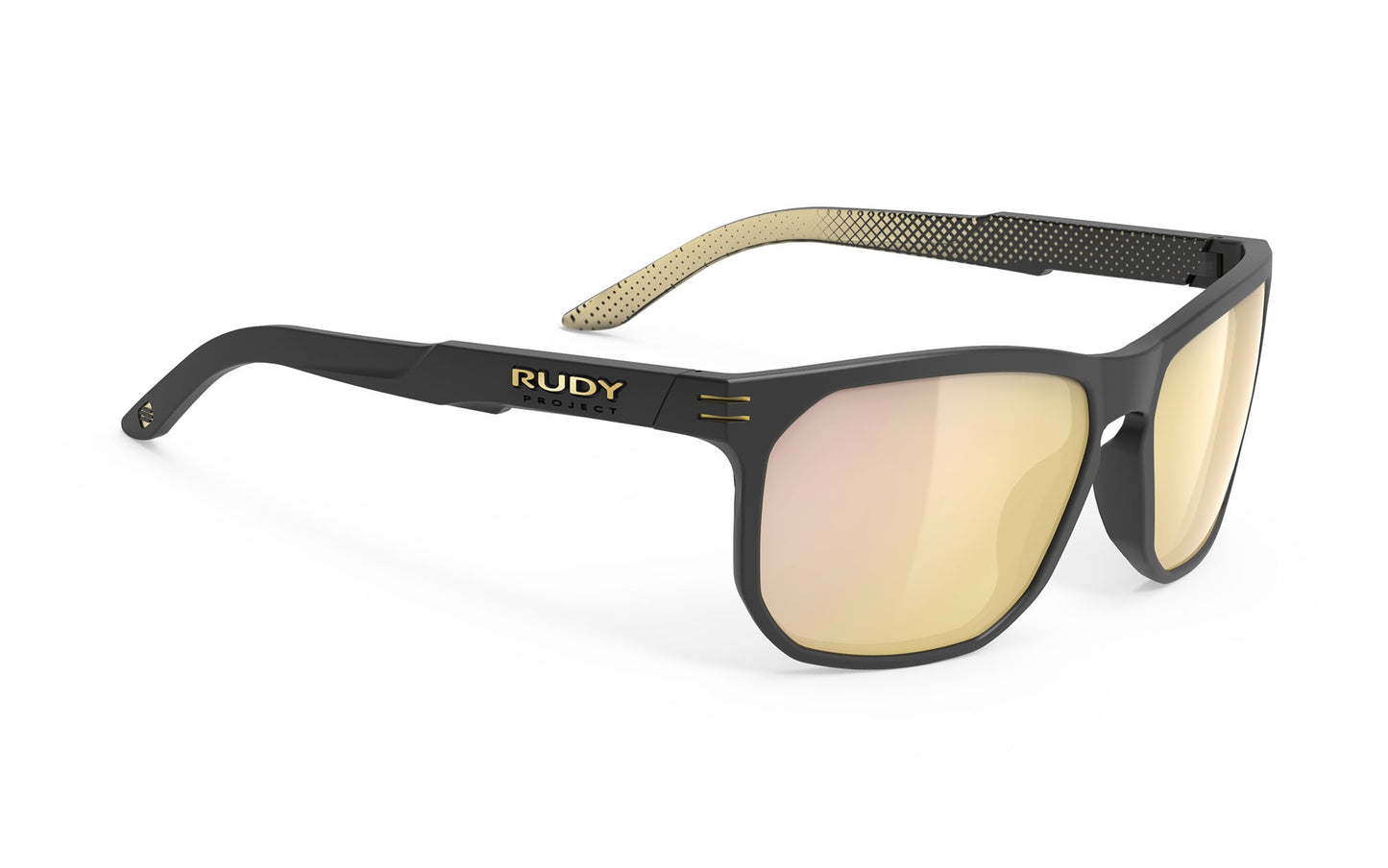 Rudy Project Soundrise Black Matte Ice Gold Pattern - Rp Optcis Multilaser Gold Sunglasses