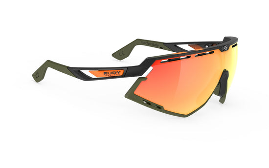 Load image into Gallery viewer, Rudy Project Defender Stripes Black Matte/Black - Multilaser Orange Sunglasses
