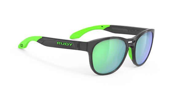 Load image into Gallery viewer, Rudy Project Spinair 56 Crystal Graphite - Polar 3Fx Hdr Multilaser Green Sunglasses
