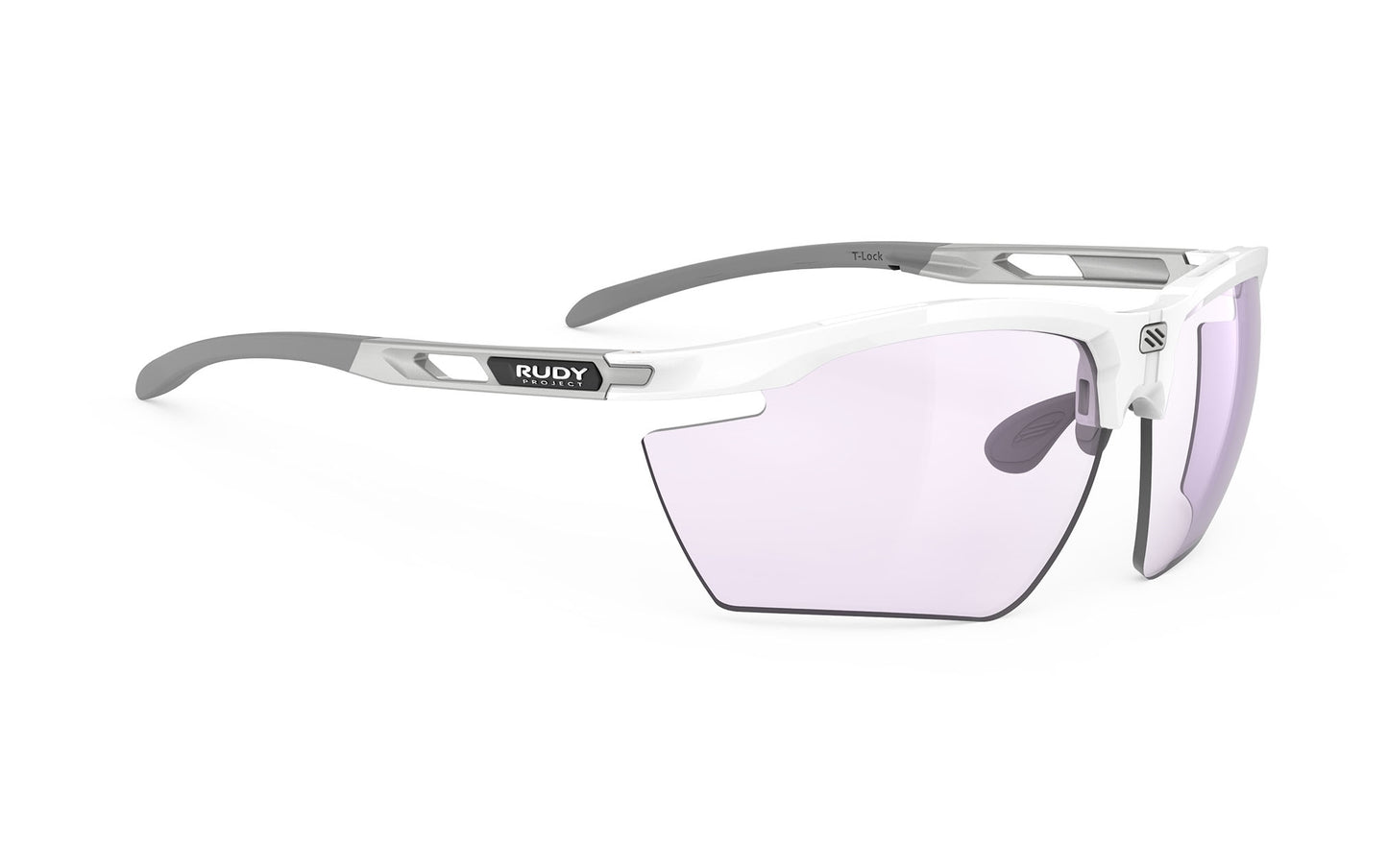 Rudy Project Magnus White Gloss Impactx Photochromic 2 Ls Purple Sunglasses
