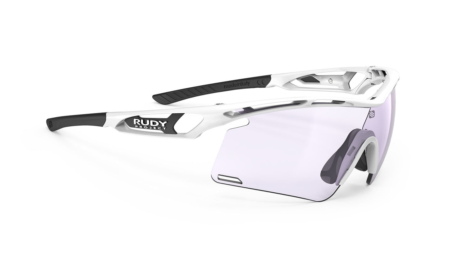 Rudy Project Tralyx+ Golf White Gloss Impactx Photochromic 2 Laser Purple Sunglasses